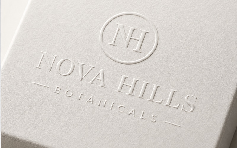 Embossing packaging finish sample