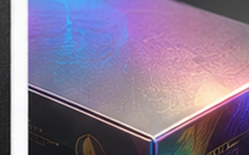 Holographic Foil packaging finish sample