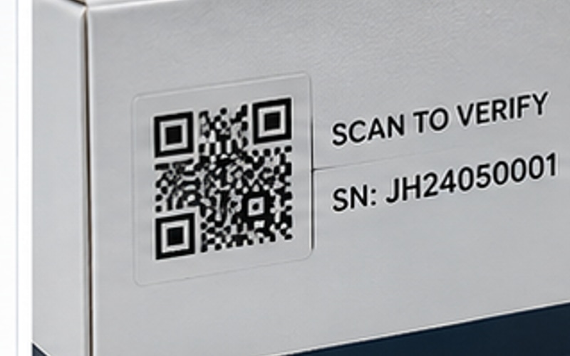 QR Code + Serial Number anti-counterfeiting finish sample